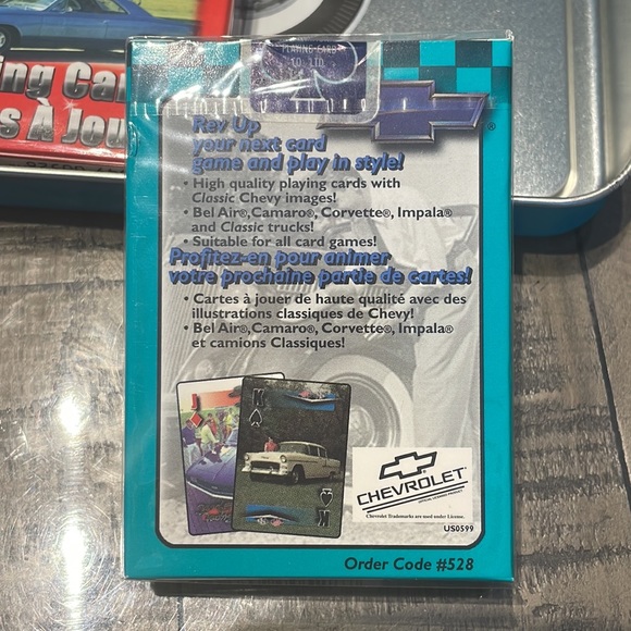 Classic Chevrolet Playing Cards Limited Edition Numbered Collector Tin 2 Decks - Picture 8 of 11